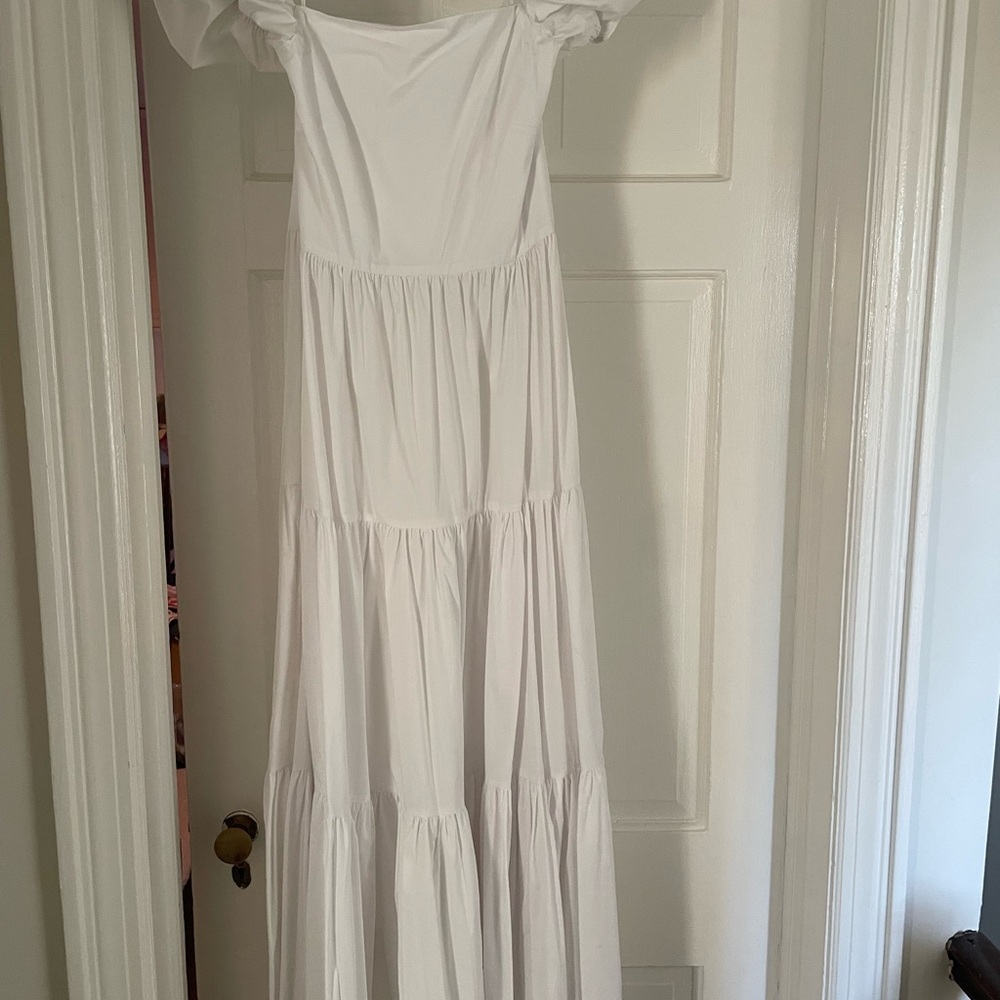Caroline Constas White Hart Midi Dress